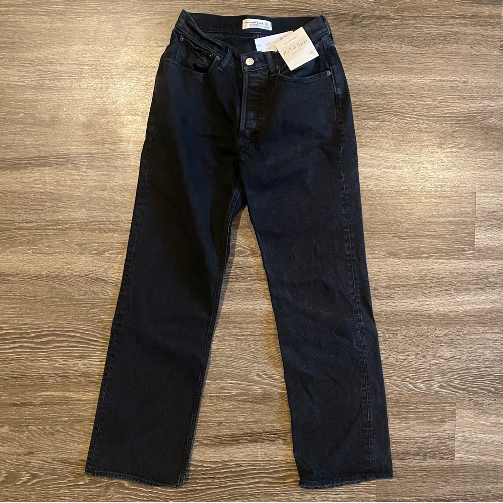 Abercrombie & Fitch The 90’s Baggy Low Rise Jeans Black 25 0 Regular